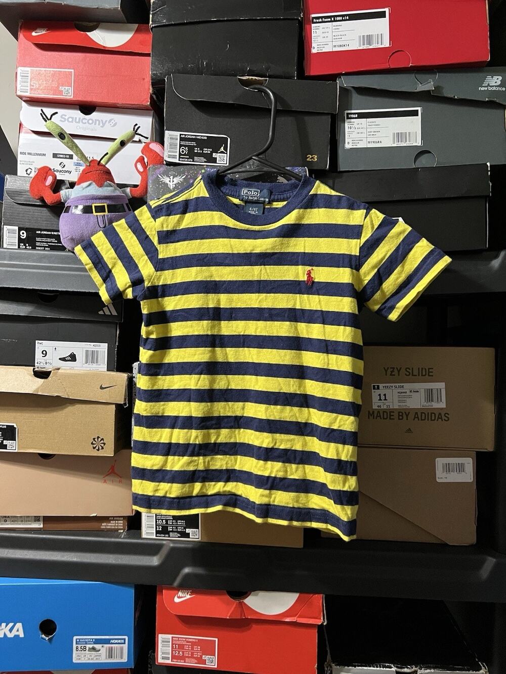 Size 4T- VTG Polo By Ralph Lauren Shirt Toddler Yellow Blue Stripes